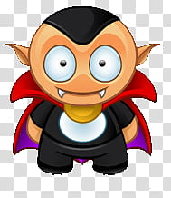 Super halloween parte , orange and black vampire emoji art transparent background PNG clipart