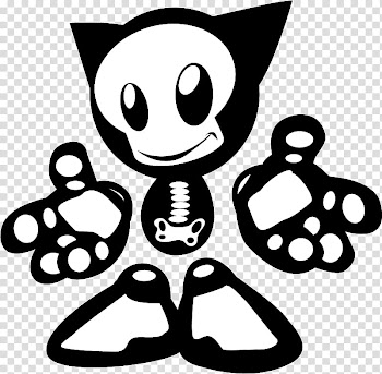 Super halloween parte , white and black skeleton character transparent background PNG clipart