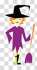 Super halloween parte , witch illustration transparent background PNG clipart
