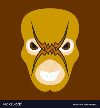 Super hero in mask icon in flat style vector image