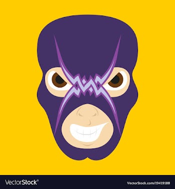 Super hero in mask icon in flat style vector image