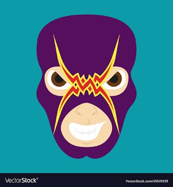 Super hero in mask icon in flat style vector image