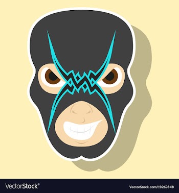Super hero in mask icon in sticker style vector image