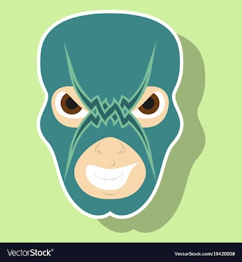 Super hero in mask icon in sticker style vector image