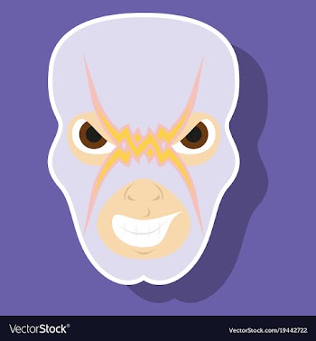Super hero in mask icon in sticker style vector image