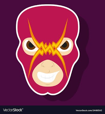 Super hero in mask icon in sticker style vector image
