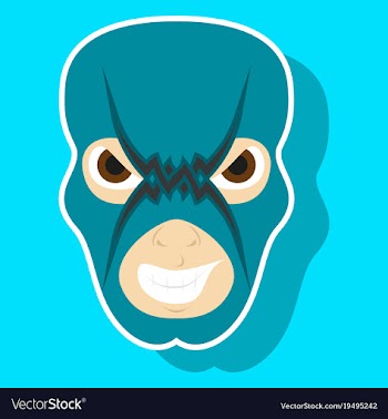 Super hero in mask icon in sticker style vector image