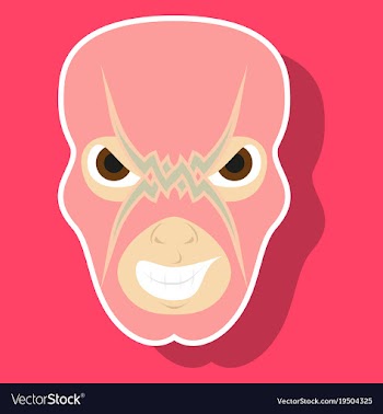 Super hero in mask icon in sticker style vector image