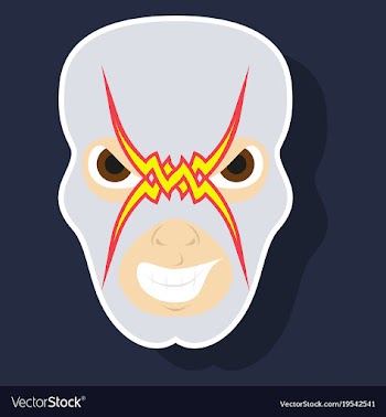 Super hero in mask icon in sticker style vector image