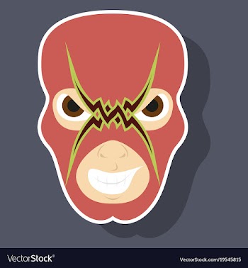 Super hero in mask icon in sticker style vector image