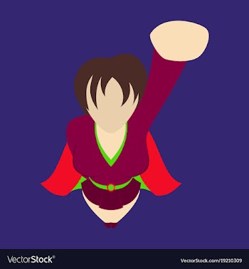 Super hero woman flat poster in comic style vector image