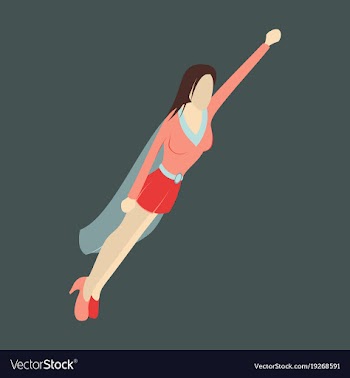 Super hero woman flat poster in comic style vector image