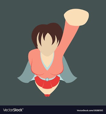 Super hero woman flat poster in comic style vector image