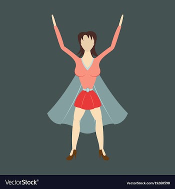 Super hero woman flat poster in comic style vector image