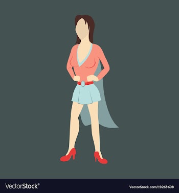 Super hero woman flat poster in comic style vector image