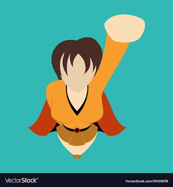 Super hero woman flat poster in comic style vector image