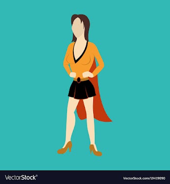Super hero woman flat poster in comic style vector image