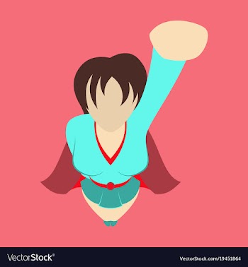 Super hero woman flat poster in comic style vector image