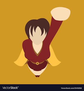 Super hero woman flat poster in comic style vector image