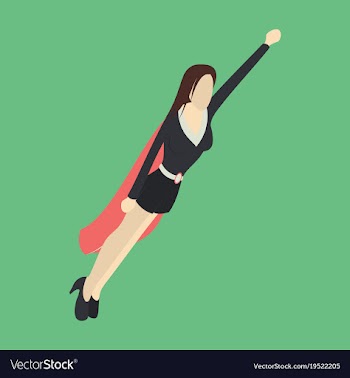 Super hero woman flat poster in comic style vector image