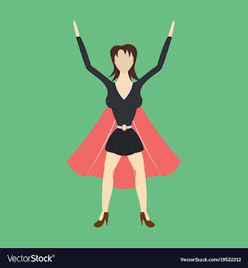 Super hero woman flat poster in comic style vector image