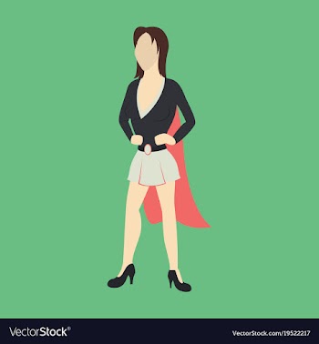 Super hero woman flat poster in comic style vector image