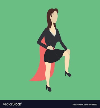 Super hero woman flat poster in comic style vector image