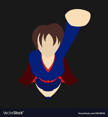 Super hero woman flat poster in comic style vector image