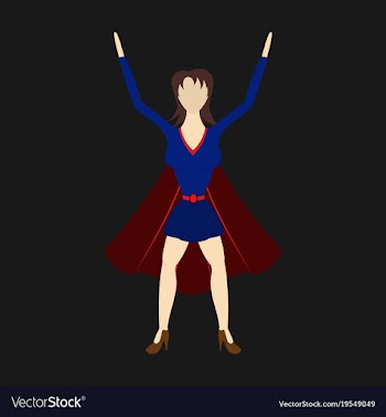 Super hero woman flat poster in comic style vector image