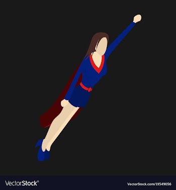 Super hero woman flat poster in comic style vector image