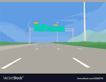 Super highway scene vector image