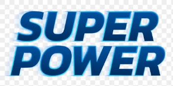 Super Power PNG typography speed blue font | Free stock illustration | High Resolution graphic