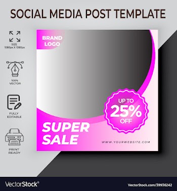 super sale social media post template