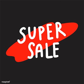 Super sale typography vector in white | Free stock vector - 472306