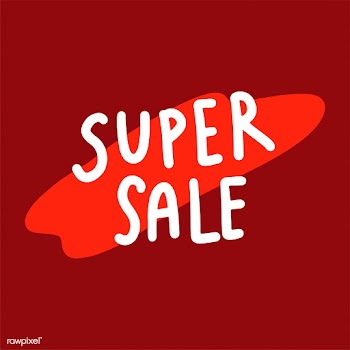 Super sale typography vector in white | Free stock vector - 472475