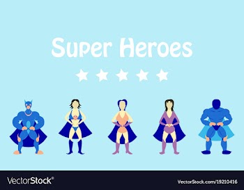 Superhero actions icon set in cartoon colored vector image