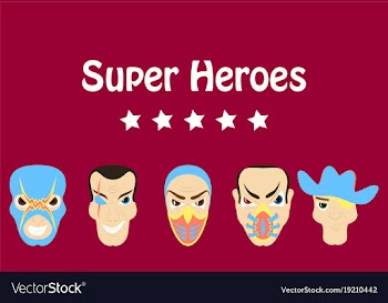 Superhero actions icon set in cartoon colored vector image