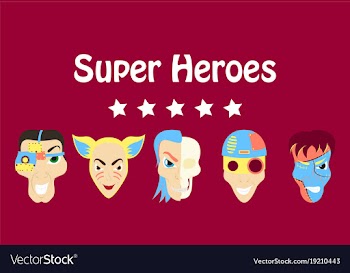 Superhero actions icon set in cartoon colored vector image