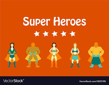 Superhero actions icon set in cartoon colored vector image