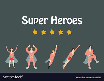Superhero actions icon set in cartoon colored vector image