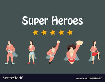 Superhero actions icon set in cartoon colored vector image