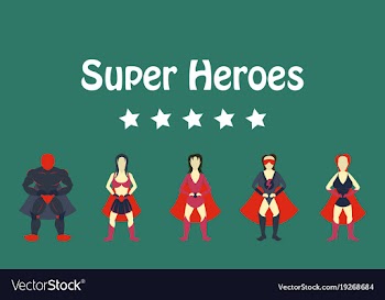 Superhero actions icon set in cartoon colored vector image