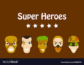 Superhero actions icon set in cartoon colored vector image