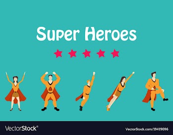 Superhero actions icon set in cartoon colored vector image