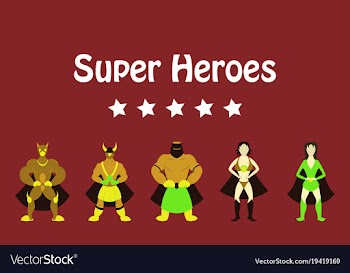 Superhero actions icon set in cartoon colored vector image