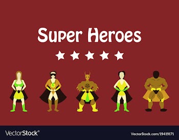 Superhero actions icon set in cartoon colored vector image