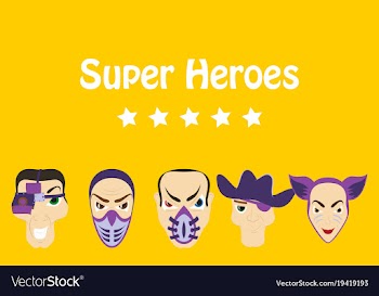 Superhero actions icon set in cartoon colored vector image