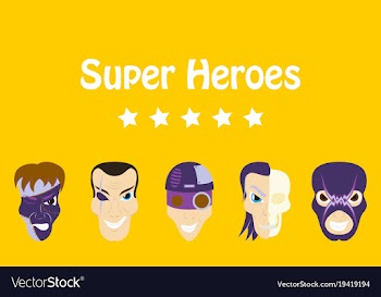 Superhero actions icon set in cartoon colored vector image