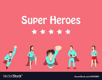 Superhero actions icon set in cartoon colored vector image