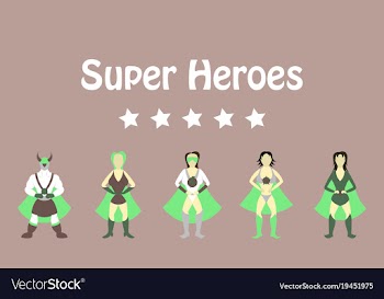 Superhero actions icon set in cartoon colored vector image
